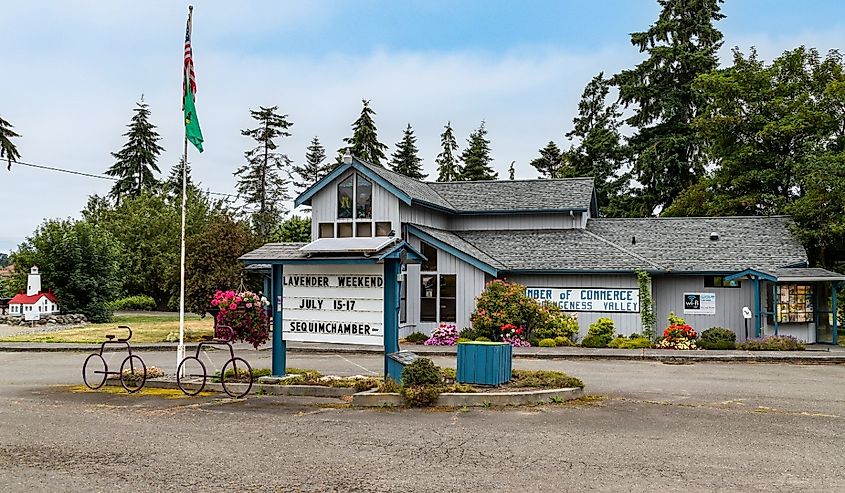 Chamber of Commerce and visitors center, Sequim, Washington.