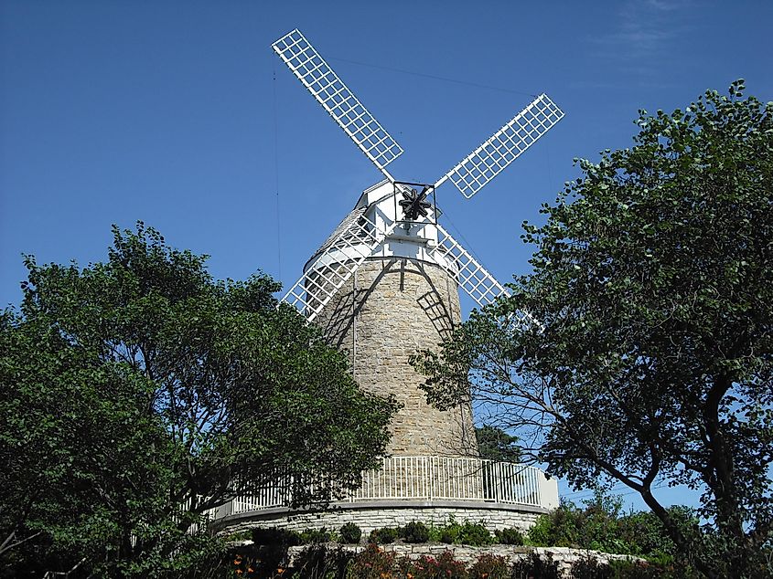 The old Dutch Windmill in Wamego City Park.