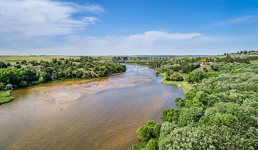 Niobrara River with near Valentine in Nebraska Sandhills