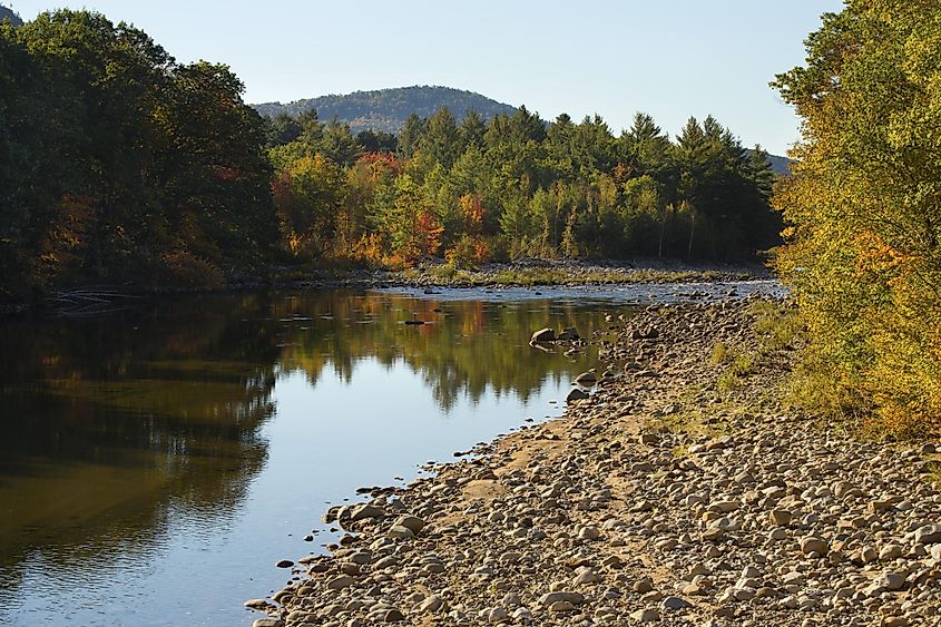The Pemigewasset River in North Woodstock, New Hampshire.