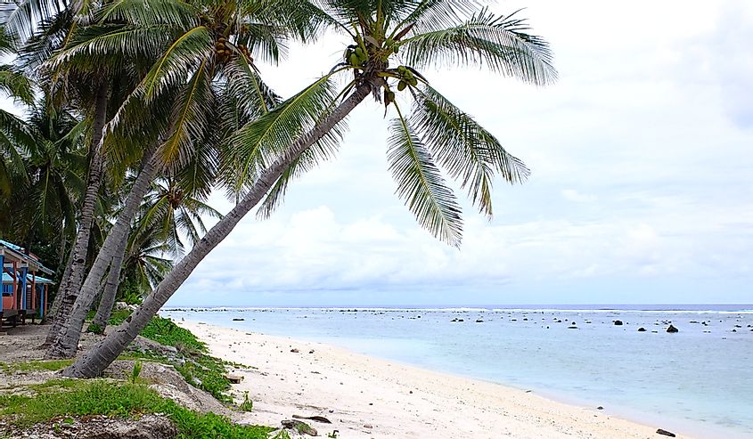 A quiet beach in Nauru. 