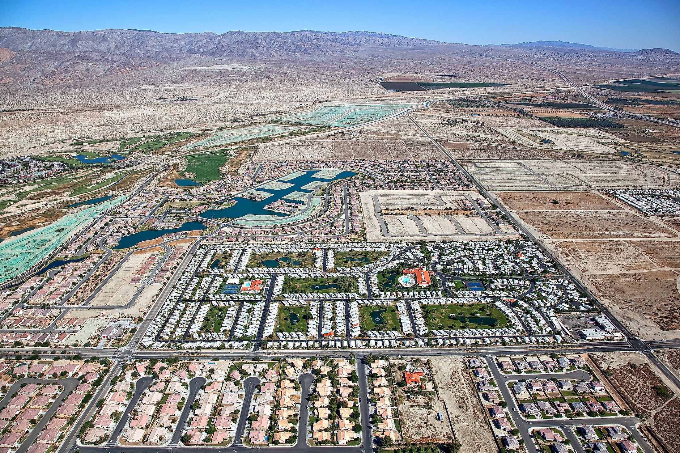 Coachella Valley and Indio Hills aerial view